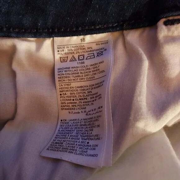 Old Navy Women's Size 18 Rockstar Super Skinny Ankle Jeans  Blue Cotton Blend - Picture 10 of 13